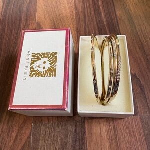 Anne Klein Gold and Silver Classic Bangle Bracelets